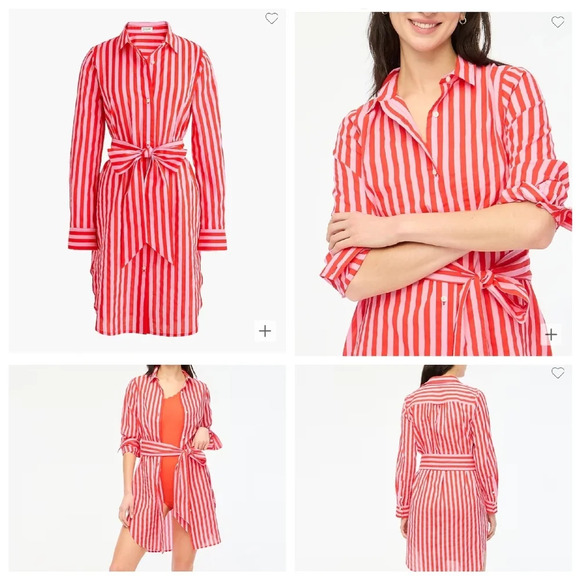 NWT J. Crew Button Shirtdress Pink Blue Floral. Plus Size 2X. - Picture 13 of 14